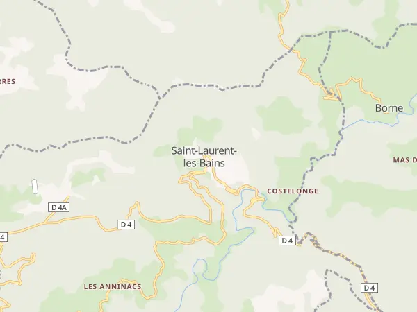 Plan de Saint-Laurent-les-Bains-Laval-d’Aurelle