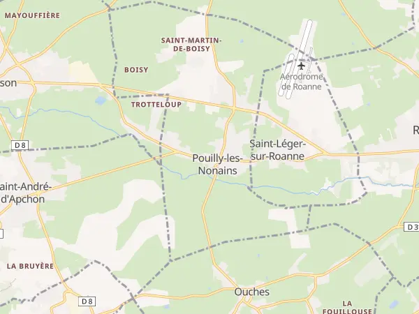 Plan de Pouilly-les-Nonains