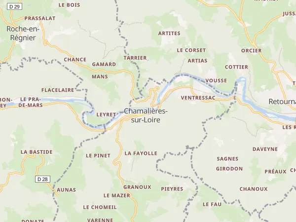 Plan de Chamalières-sur-Loire