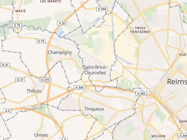 Plan de Saint-Brice-Courcelles