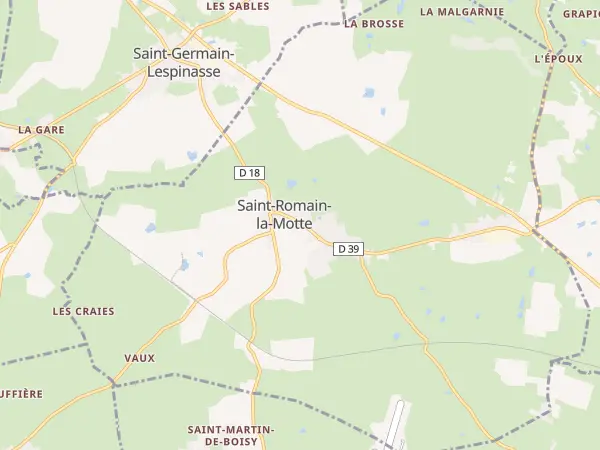 Plan de Saint-Romain-la-Motte