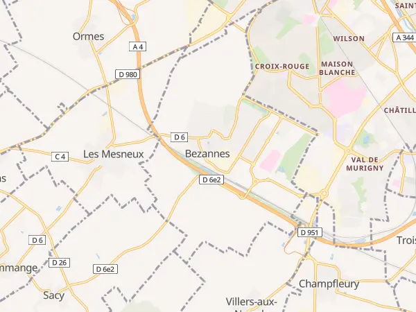 Plan de Bezannes
