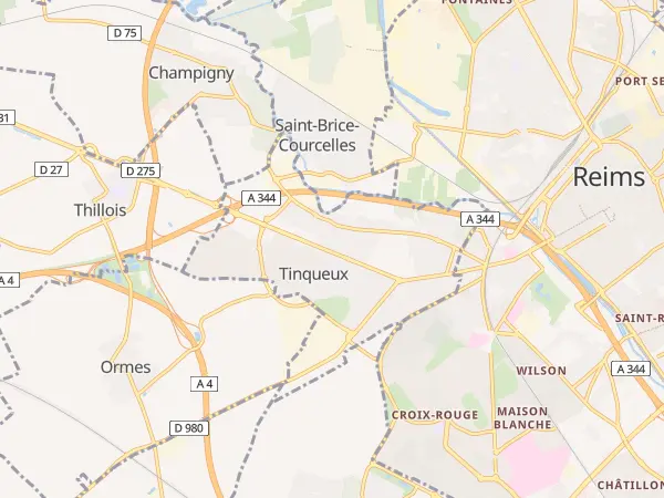 Plan de Tinqueux