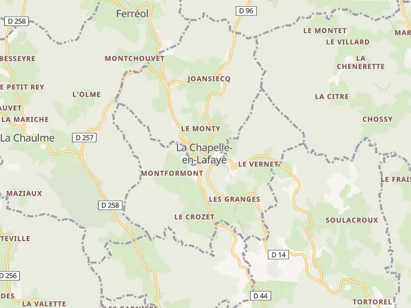 Plan de La Chapelle-en-Lafaye
