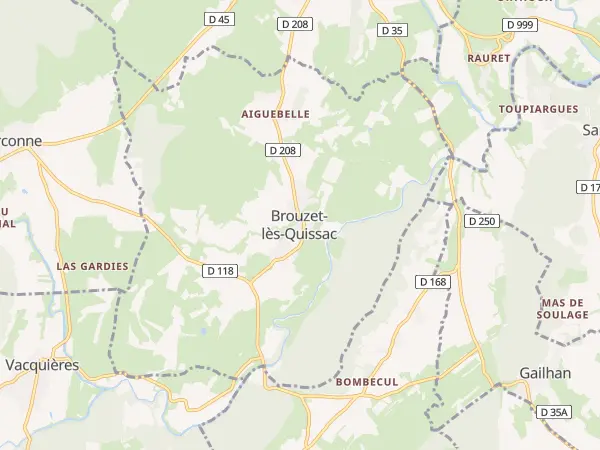 Plan de Brouzet-lès-Quissac