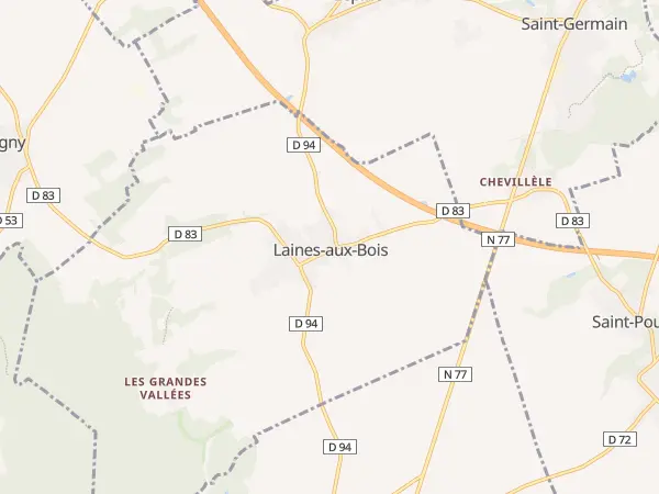 Plan de Laines-aux-Bois