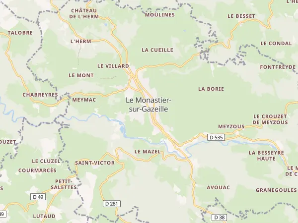 Plan du Monastier-sur-Gazeille