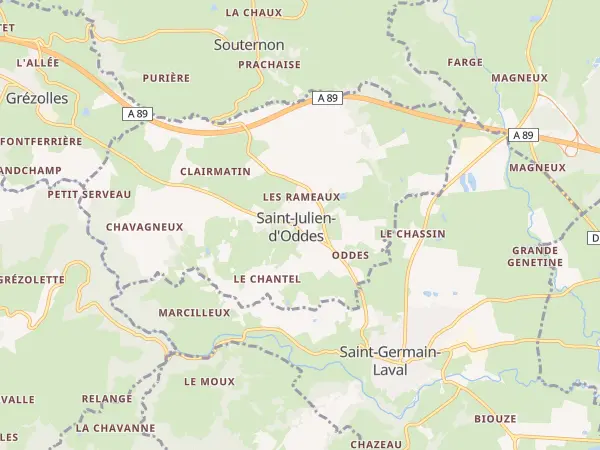 Plan de Saint-Julien-d’Oddes