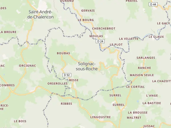 Plan de Solignac-sous-Roche