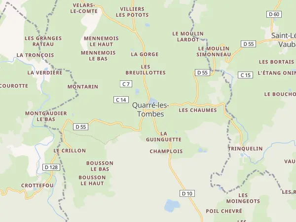 Plan de Quarré-les-Tombes