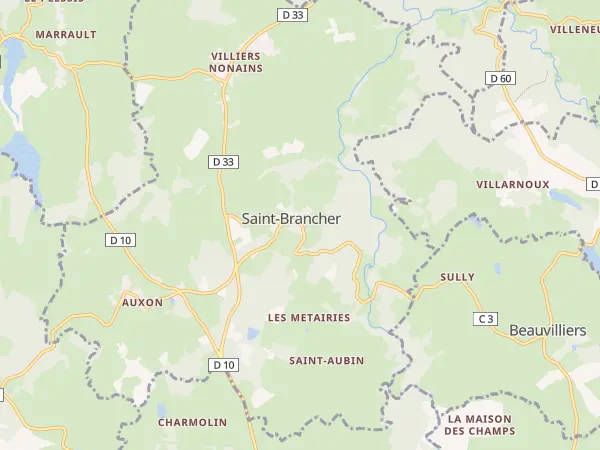 Plan de Saint-Brancher