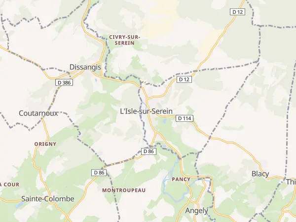 Plan de L’Isle-sur-Serein