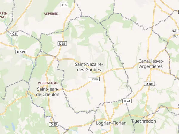 Plan de Saint-Nazaire-des-Gardies