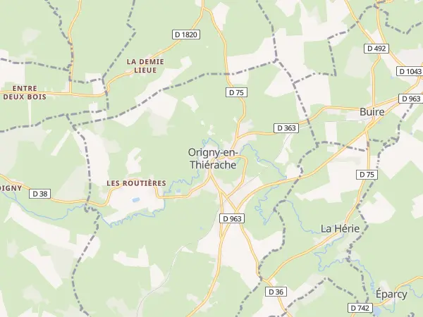 Plan de Origny-en-Thiérache