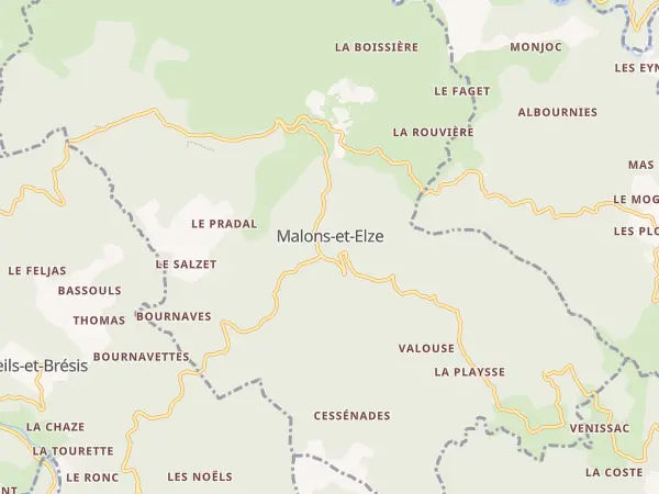 Plan de Malons-et-Elze