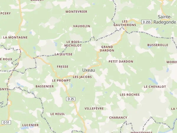 Plan de Uxeau