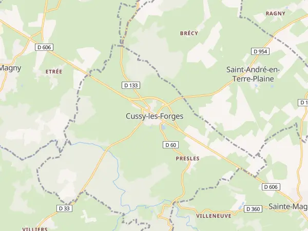 Plan de Cussy-les-Forges