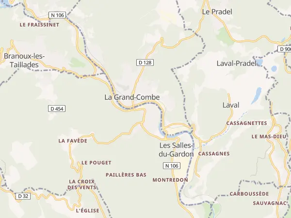 Plan des Salles-du-Gardon