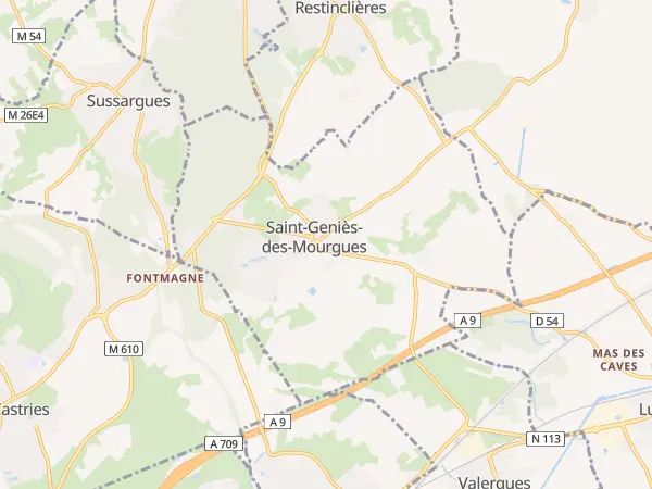 Plan de Saint-Geniès-des-Mourgues