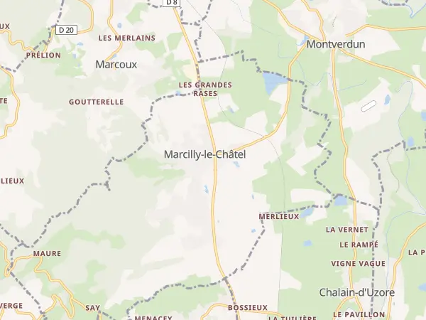Plan de Marcilly-le-Châtel