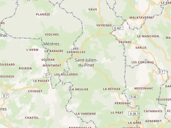 Plan de Saint-Julien-du-Pinet