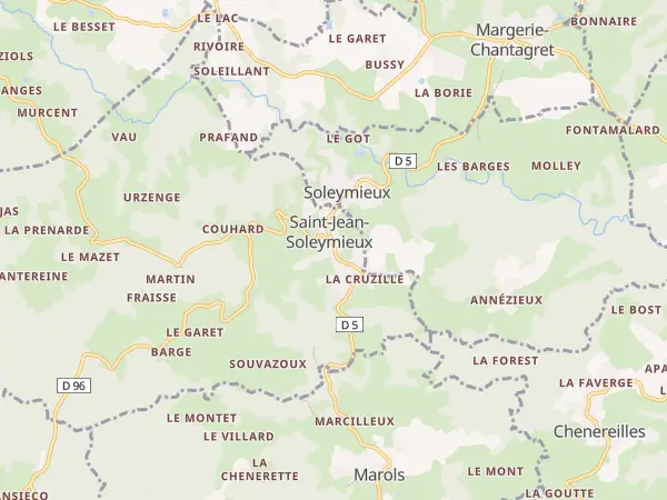 Plan de Saint-Jean-Soleymieux