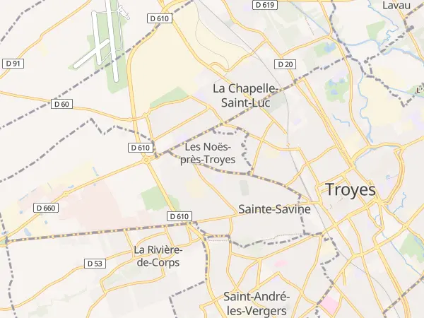Plan des Noës-près-Troyes