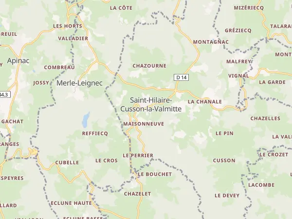 Plan de Saint-Hilaire-Cusson-la-Valmitte