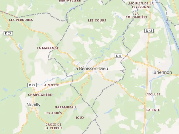 Plan de La Bénisson-Dieu