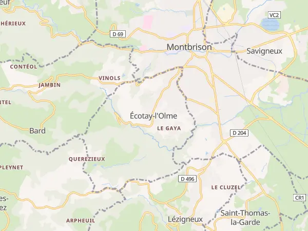 Plan de Écotay-l’Olme