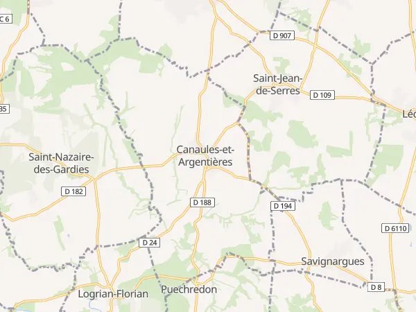 Plan de Canaules-et-Argentières