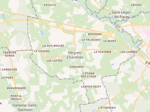 Plan de Vitry-en-Charollais