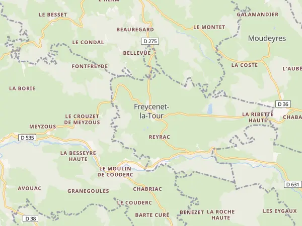 Plan de Freycenet-la-Tour