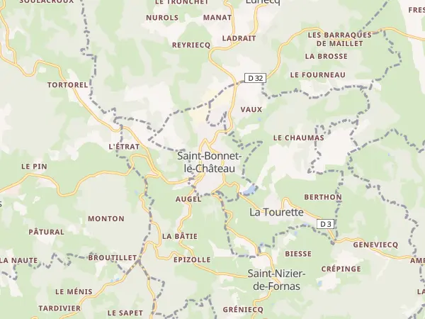 Plan de Saint-Bonnet-le-Château