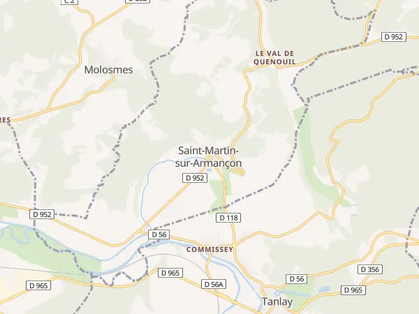 Plan de Saint-Martin-sur-Armançon