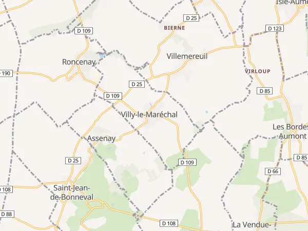 Plan de Villy-le-Maréchal