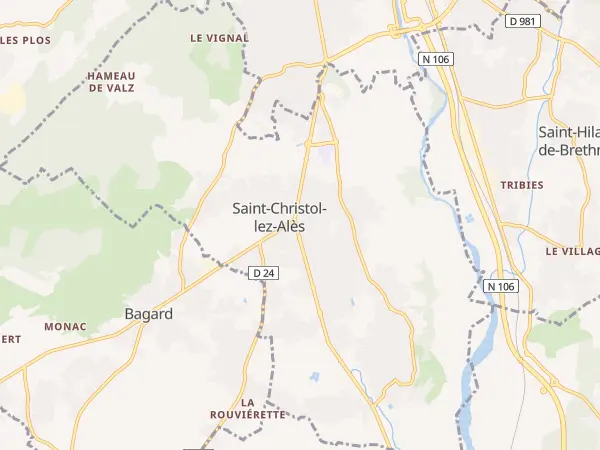 Plan de Saint-Christol-lez-Alès