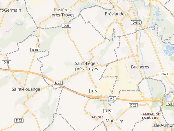 Plan de Saint-Léger-près-Troyes