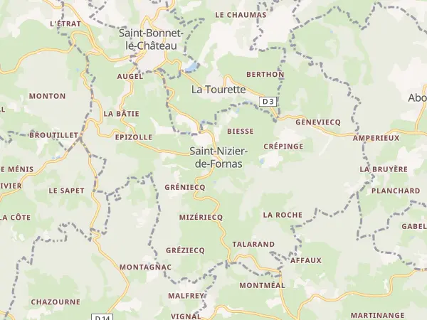Plan de Saint-Nizier-de-Fornas