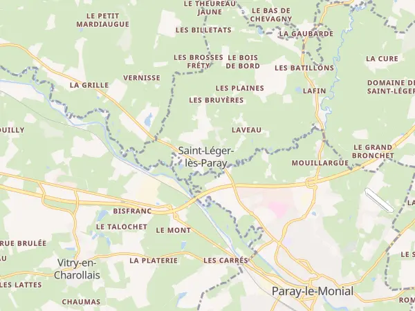 Plan de Saint-Léger-lès-Paray