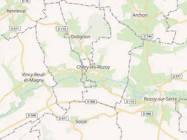 Plan de Chéry-lès-Rozoy