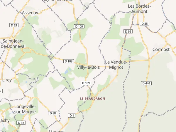 Plan de Villy-le-Bois