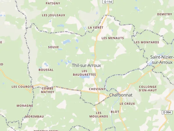 Plan de Thil-sur-Arroux