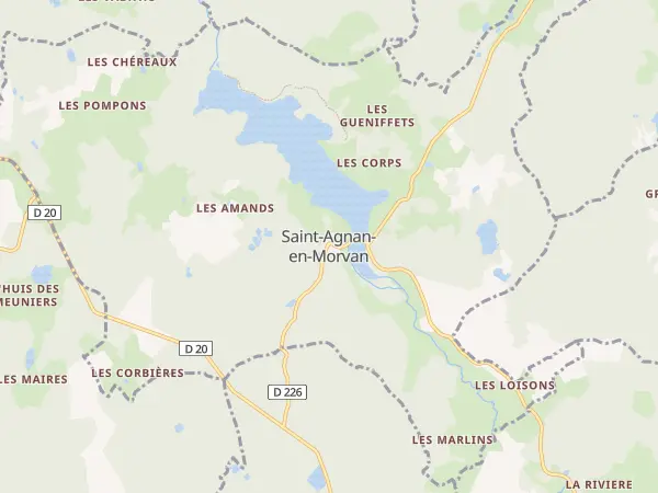 Plan de Saint-Agnan-en-Morvan