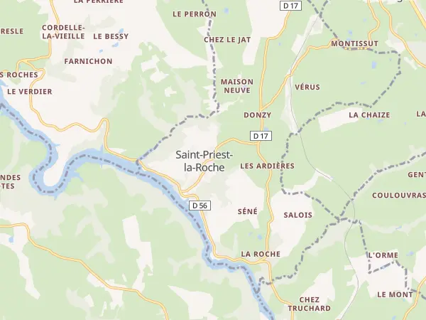 Plan de Saint-Priest-la-Roche