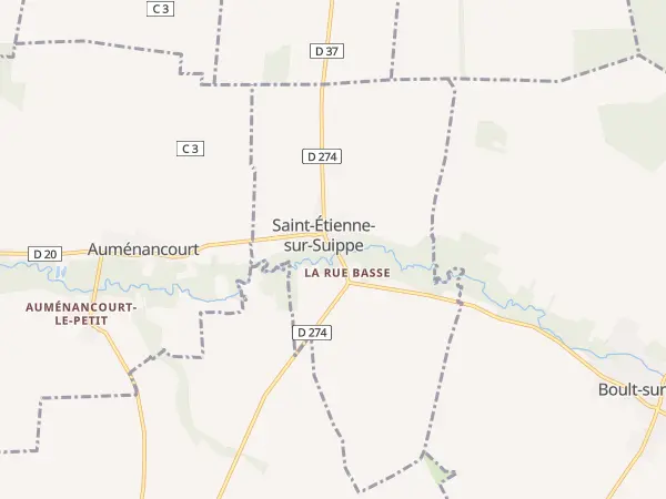 Plan de Saint-Étienne-sur-Suippe