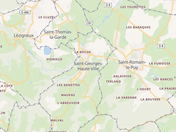 Plan de Saint-Georges-Haute-Ville