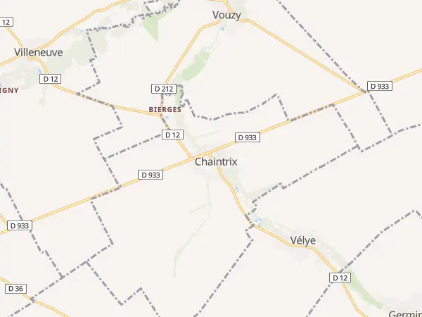 Plan de Chaintrix-Bierges