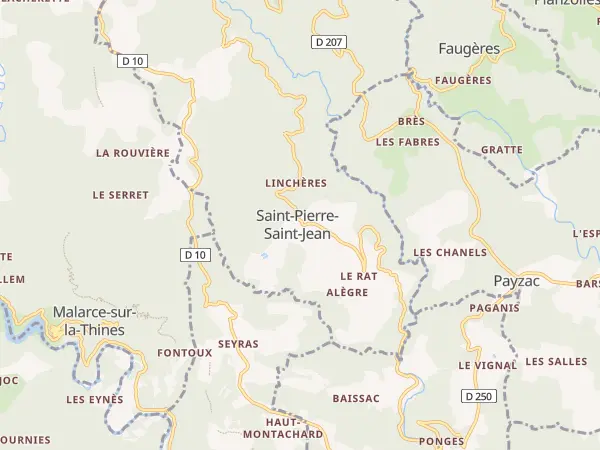Plan de Saint-Pierre-Saint-Jean
