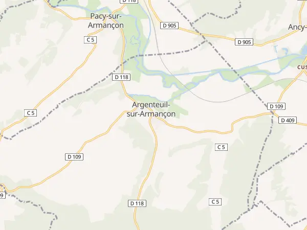 Plan de Argenteuil-sur-Armançon